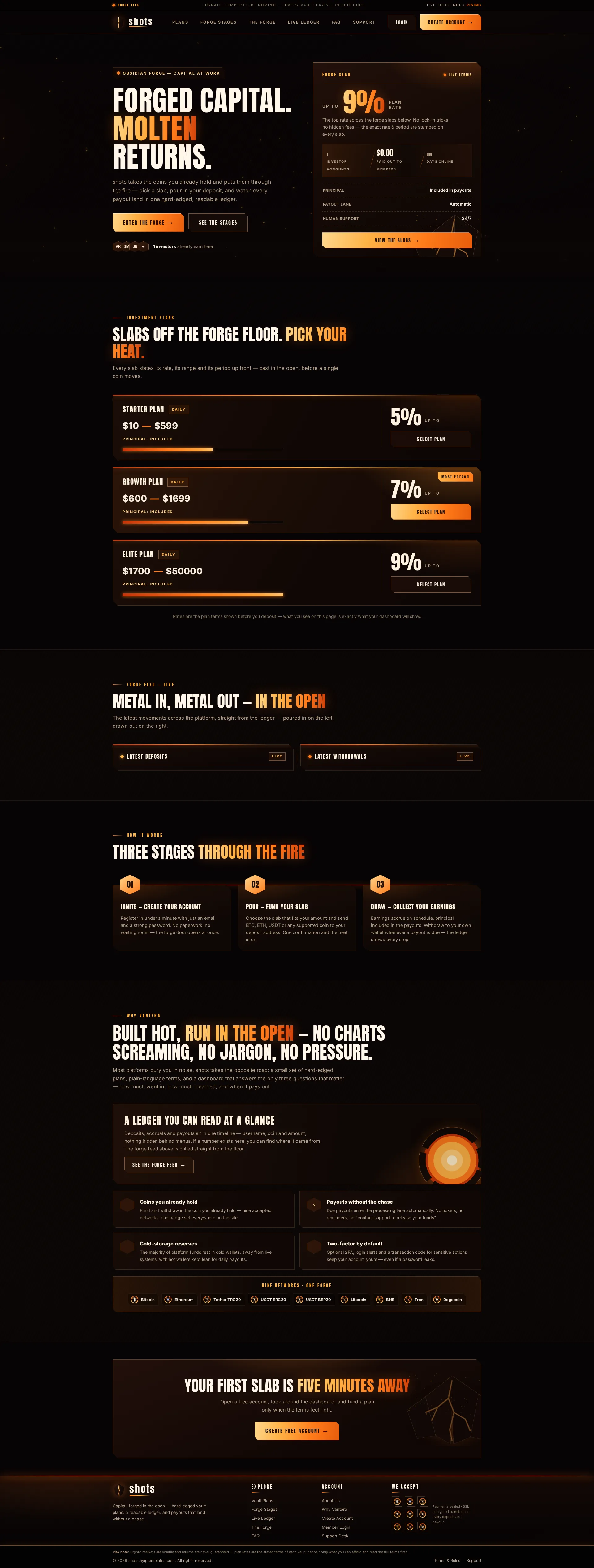 VANTERA — HYIP Template Pack — HYIP template preview (H-TPL11)